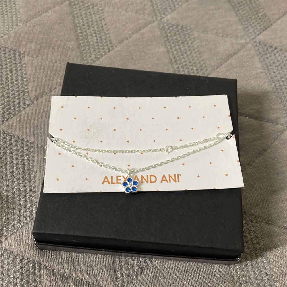 Alex and Ani Forget Me Not Flower Necklace